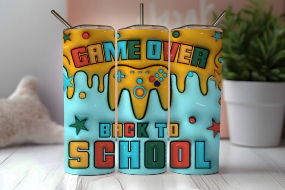 Back to School 3D Inflated Tumbler Wrap