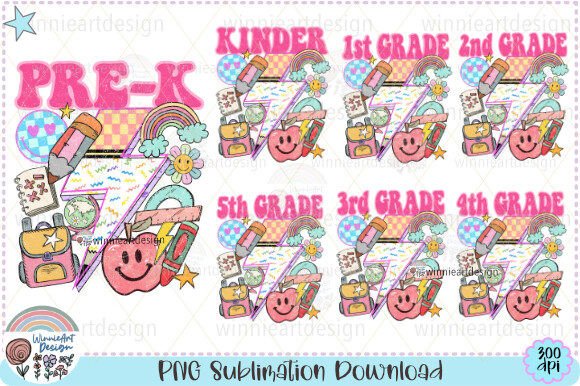 Back to School Bundle PNGs: Creative, High-Resolution Digital Designs for Grade School Projects