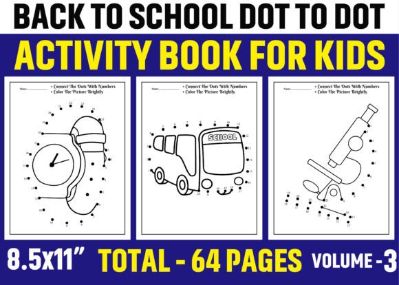 Back to School Dot to Dot Activity Book