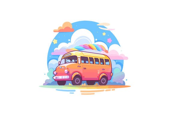 Colorful School Bus Vector Design