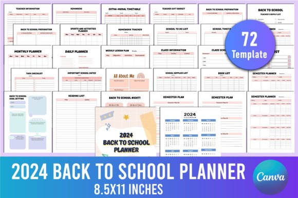 Editable 2024 Back to School Planner KDP