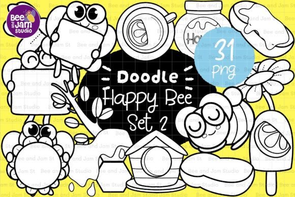 KDP Bee Animals Coloring PNG Clipart