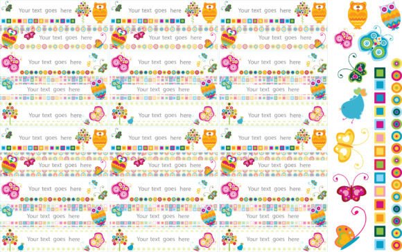 Owls and Butterflies Labels and Stickers: Practical, Personalized Organization for School-Aged Learners