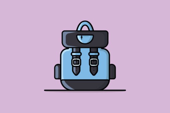 School and Traveling Bag Backpack Vector
