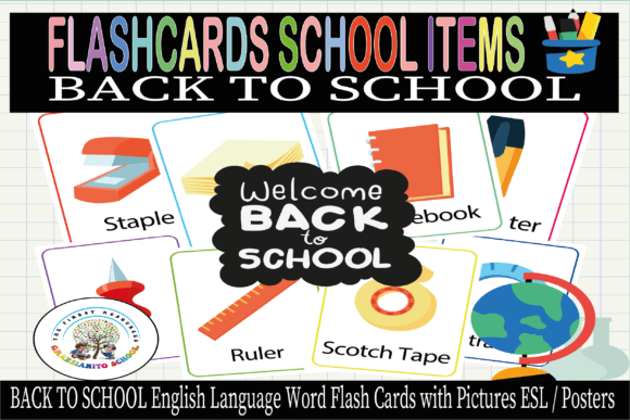 School Items Flashcards – Back to School