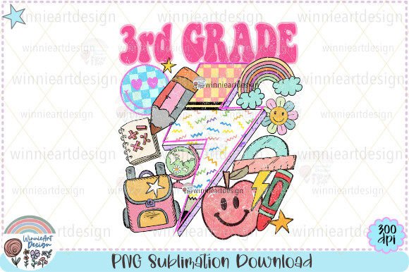 Third Grade Retro Teacher Back to School: A Versatile Digital Design Resource for Educators and Creative Makers