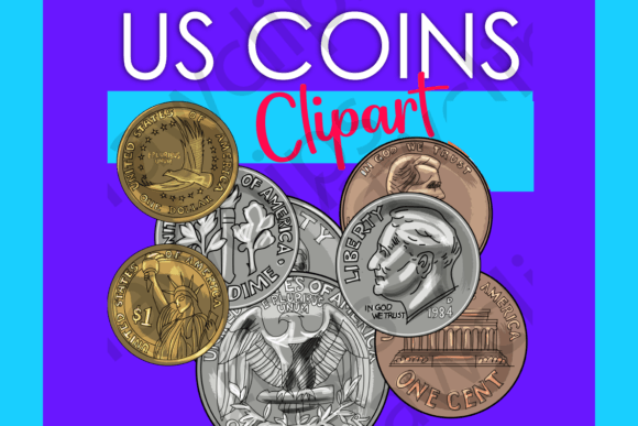USA COINS Clipart Set